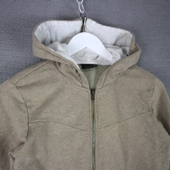 Hurley Vintage Y2k Grunge Style Hoodie Womens Medium Beige Cream - Picture 4 of 8